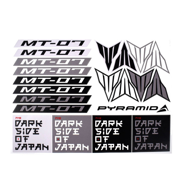 Pyramid Plastics Pyramid decals | yamaha mt-07 | set of 21